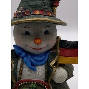 Vintage German Snowman Around The World Figure By Roman Inc Winter/Holiday Decor